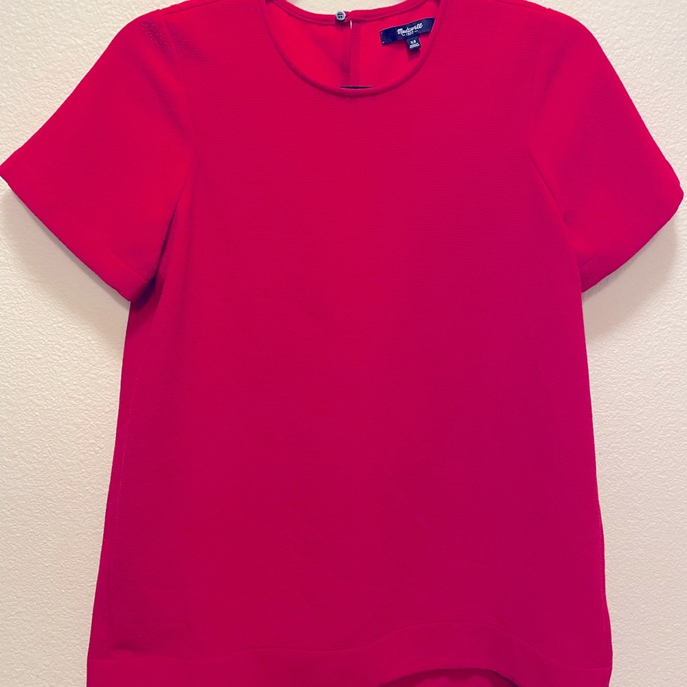 Madewell XS red tunic shirt